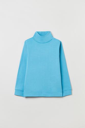 OVS παιδική μπλούζα μονόχρωμη με ψηλό λαιμό (3-10 ετών) - 001617335 Τυρκουάζ 4-5Y